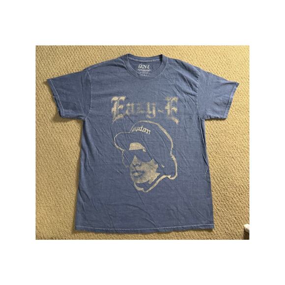 NWOT Forever 21 Eazy-E Distressed Blue Tee - Picture 1 of 4